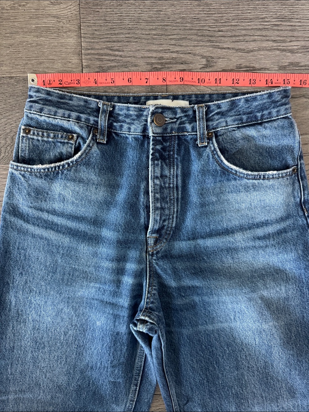 🌼Zara🌼 Straight Leg Jeans in Distressed Blue, Size 8 - Picture 3 of 7
